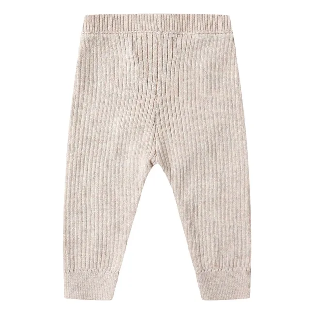 Legging Maille Côtelée Bio | Grège