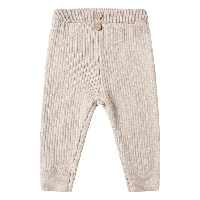 Legging Maille Côtelée Bio | Grège