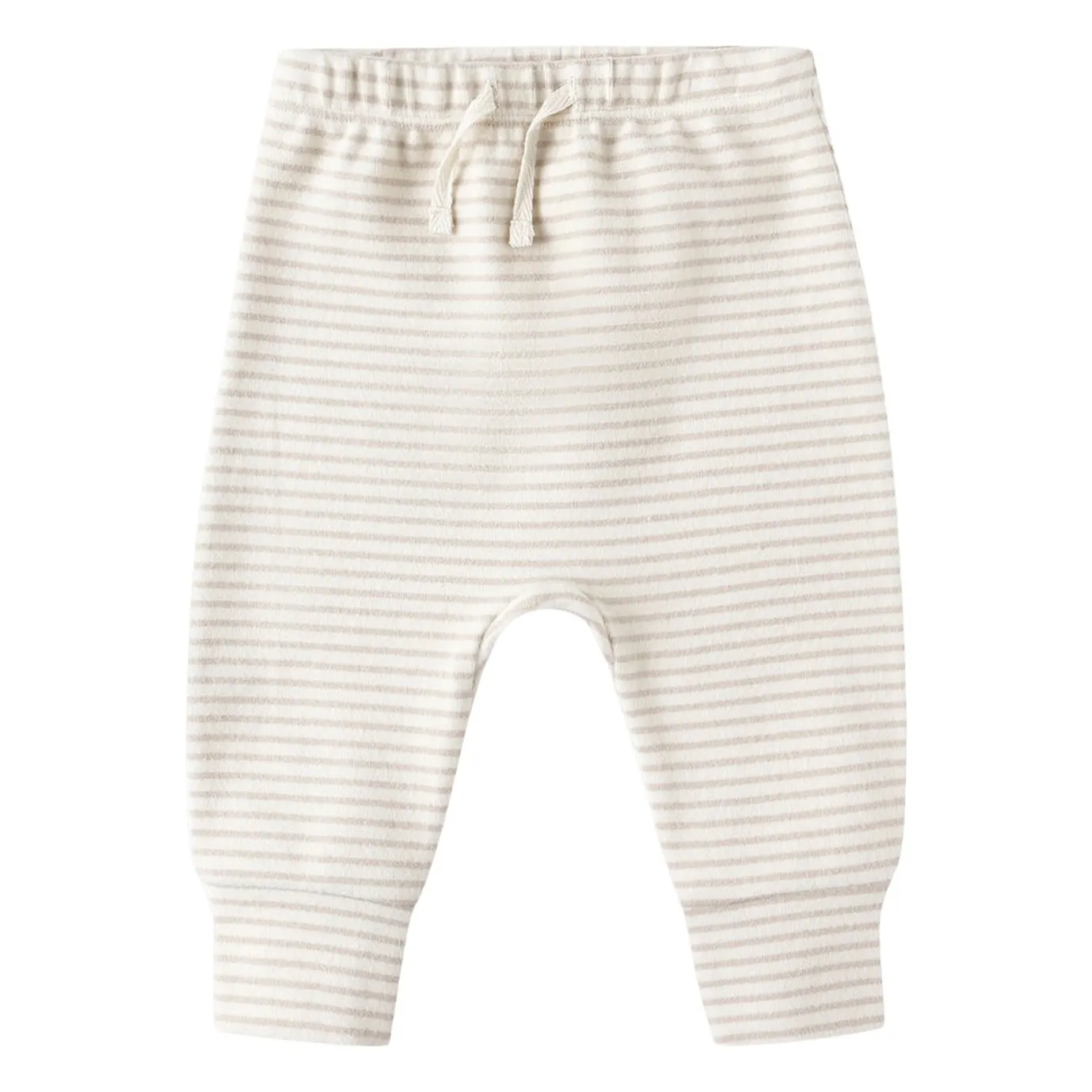 Quincy Mae Oatmeal Stripes Organic Knit Jogger