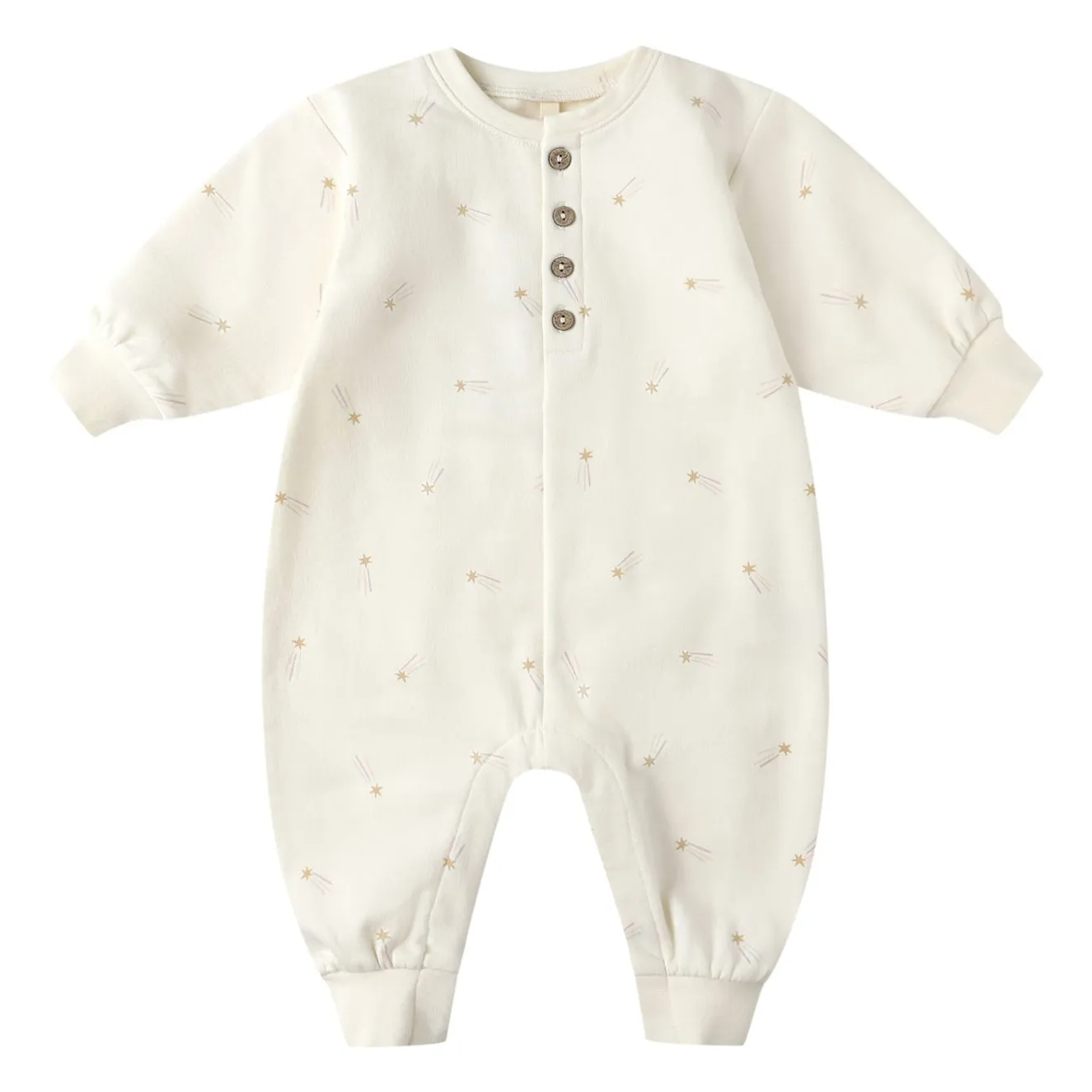 Quincy Mae Ivory Organic Cotton Star Jumpsuit