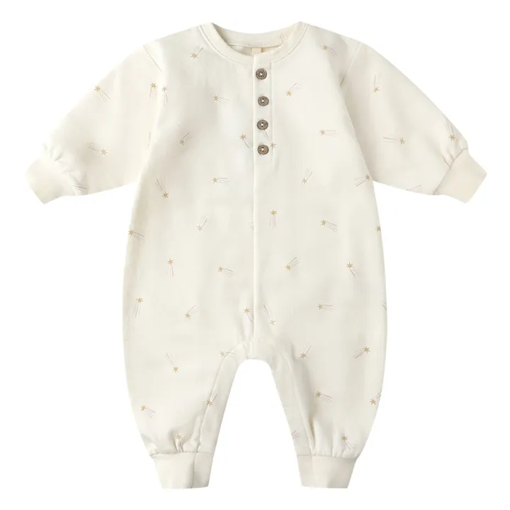 Combinaison Etoiles Coton Bio | Ivoire- Image produit n°0