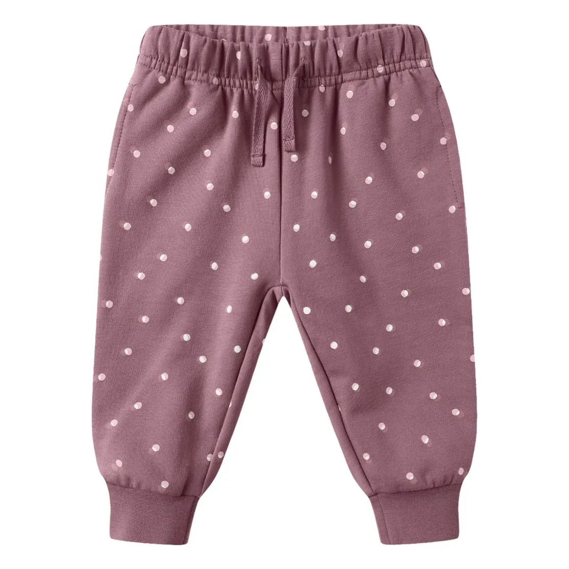 Quincy Mae Magenta Organic Cotton Dots Jogger