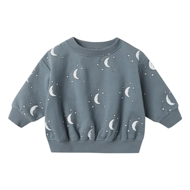 Lunes organic cotton sweatshirt | Grey blue