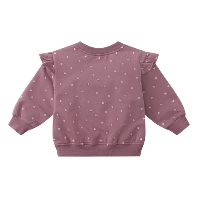 Sweat à Pois Coton Bio | Magenta