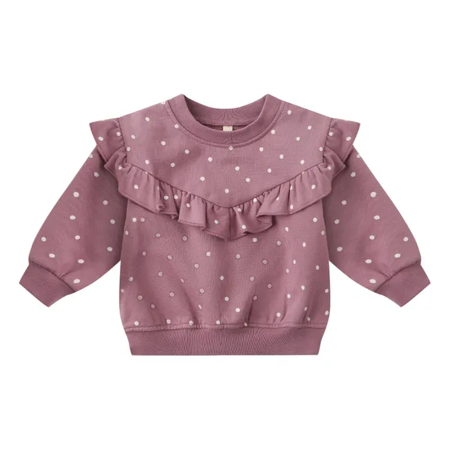 Sweat à Pois Coton Bio | Magenta