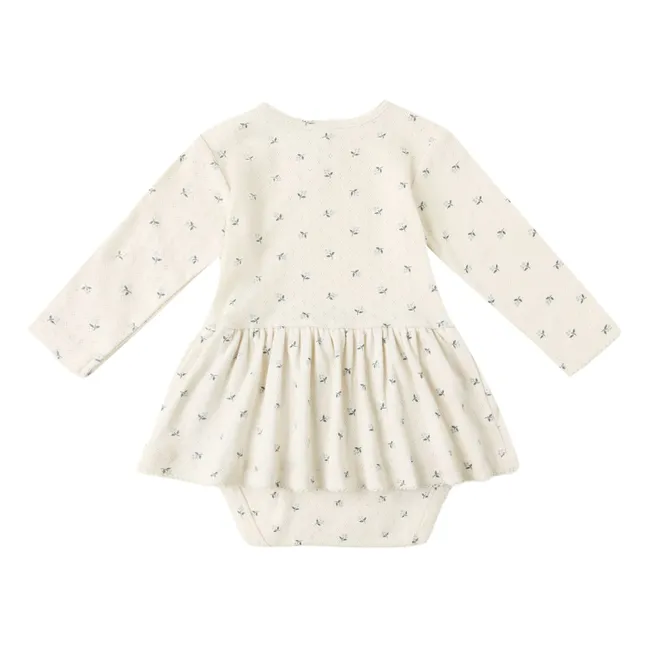 Pointelle Organic Cotton romper | Ecru