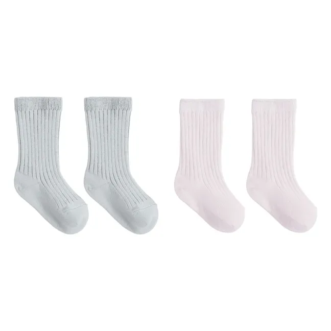 2 Paar Socken aus Bio-Baumwolle | Blau