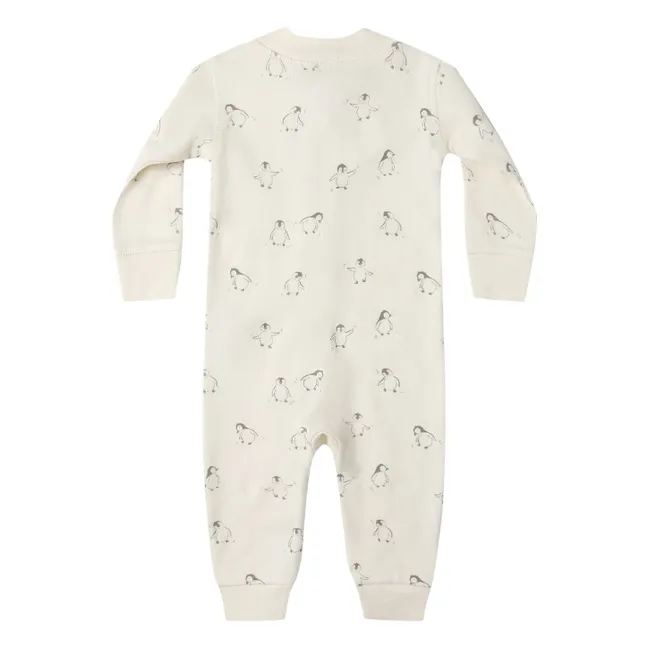 Combinaison Pingouins Coton Bio | Ivoire
