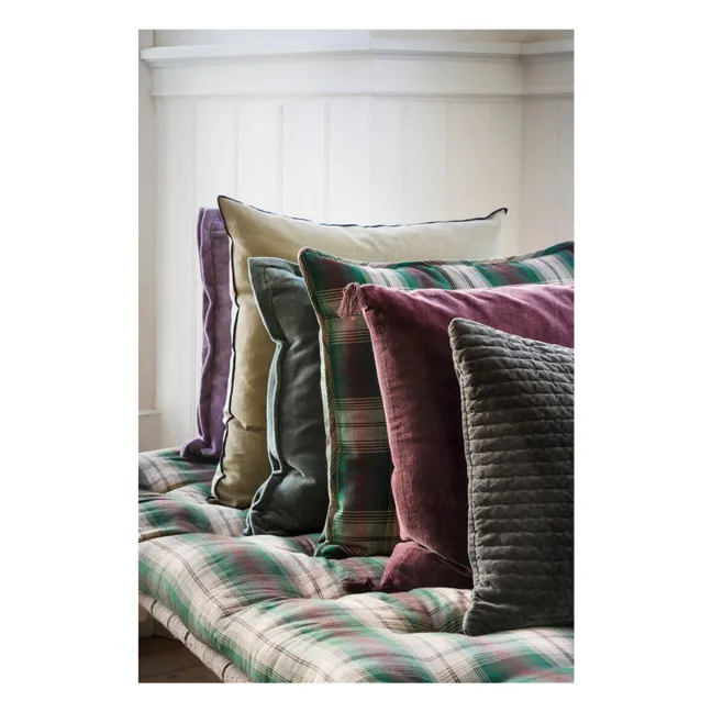 Housse de coussin en lin et coton | Vert