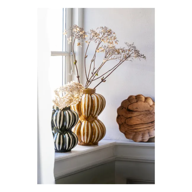 Stoneware vase  | Green