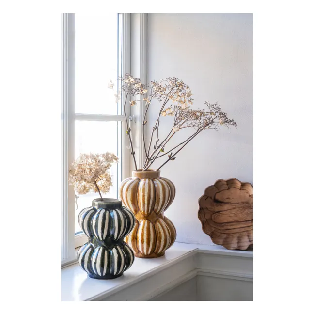 Stoneware vase  | Green