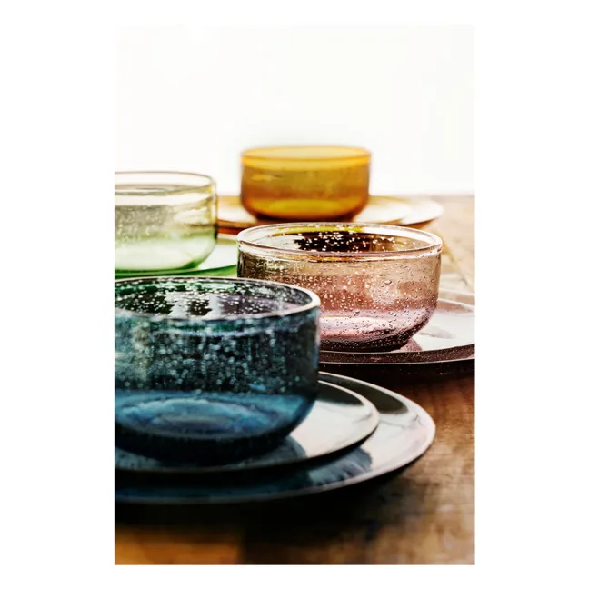 Schale aus farbigem Glas | Blau