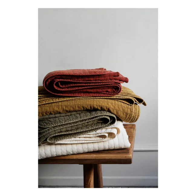 Quilted cotton bedspread | Green