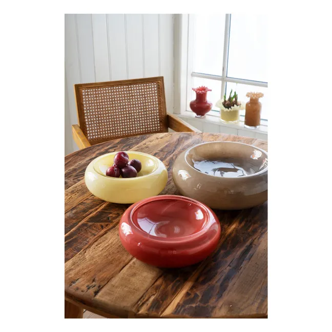 Glass bowl  | Burgundy