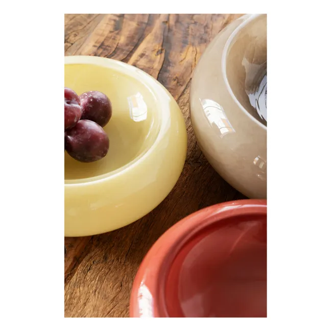 Glass bowl  | Burgundy