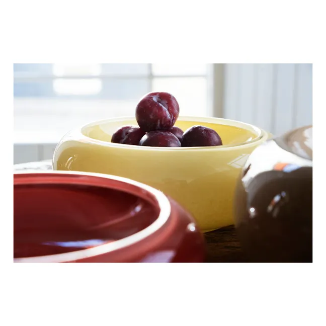Glass bowl  | Burgundy