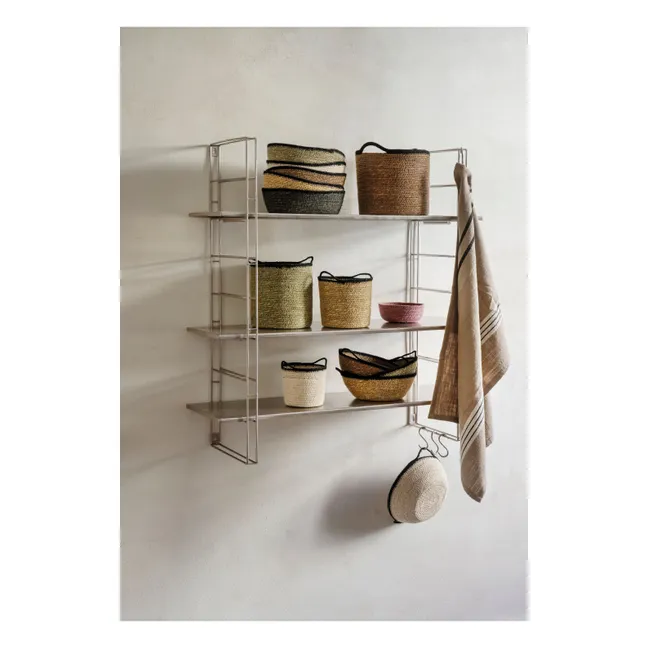 Paniers en jacinthe de mer avec anses - Set de 5