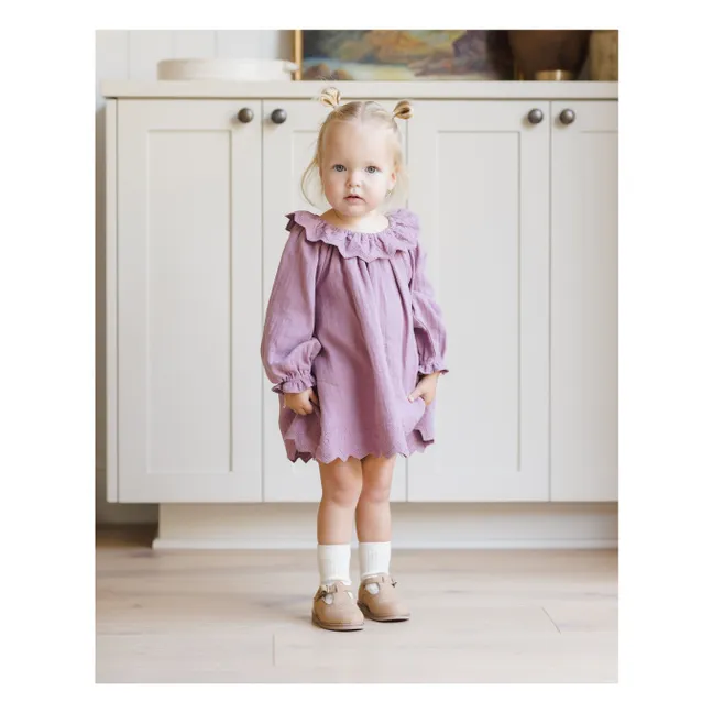 Kleid Isla Gaze aus Bio-Baumwolle | Magenta