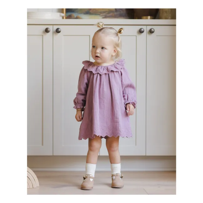 Kleid Isla Gaze aus Bio-Baumwolle | Magenta