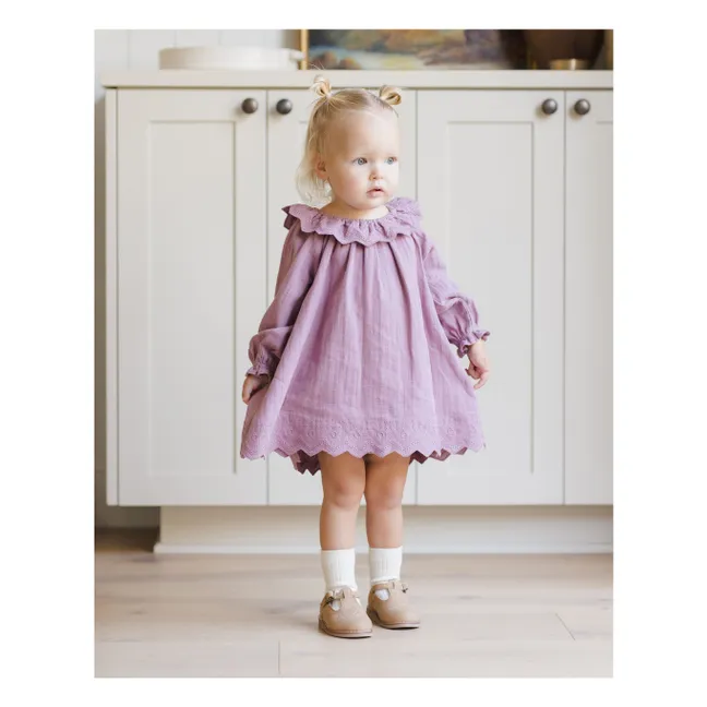 Kleid Isla Gaze aus Bio-Baumwolle | Magenta