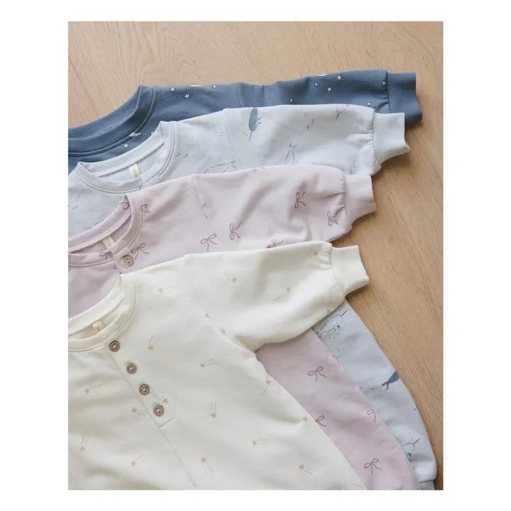 Combinaison Etoiles Coton Bio | Ivoire- Image produit n°1