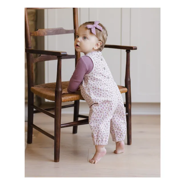 Lot de 3 Barrettes Nœuds Gaze de Coton Bio | 	Lilas