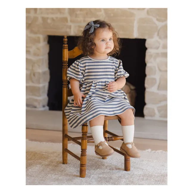 Lot de 3 Barrettes Nœuds Gaze de Coton Bio | 	Lilas