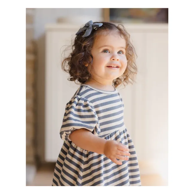 Lot de 3 Barrettes Nœuds Gaze de Coton Bio | 	Lilas