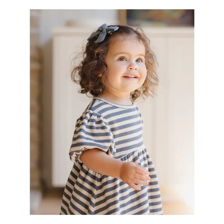 Lot de 3 Barrettes Nœuds Gaze de Coton Bio | 	Lilas- Image produit n°4