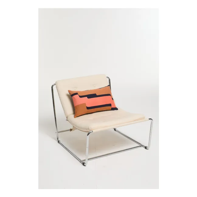 Coussin en coton Mystere | Rose pêche