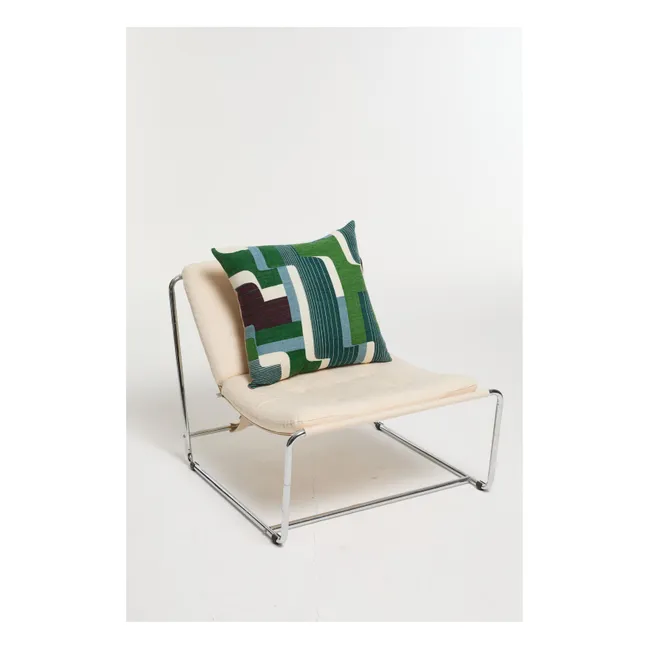 Petra silk cushion | Green