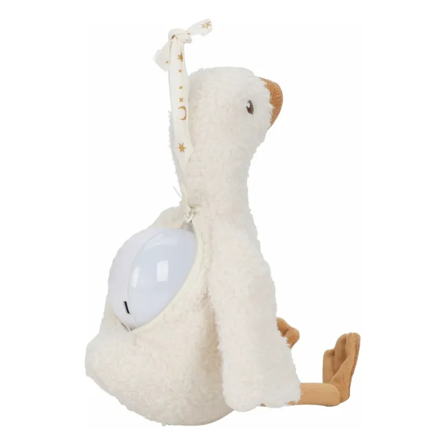 Peluche musicale et lumineuse Oie | Blanc