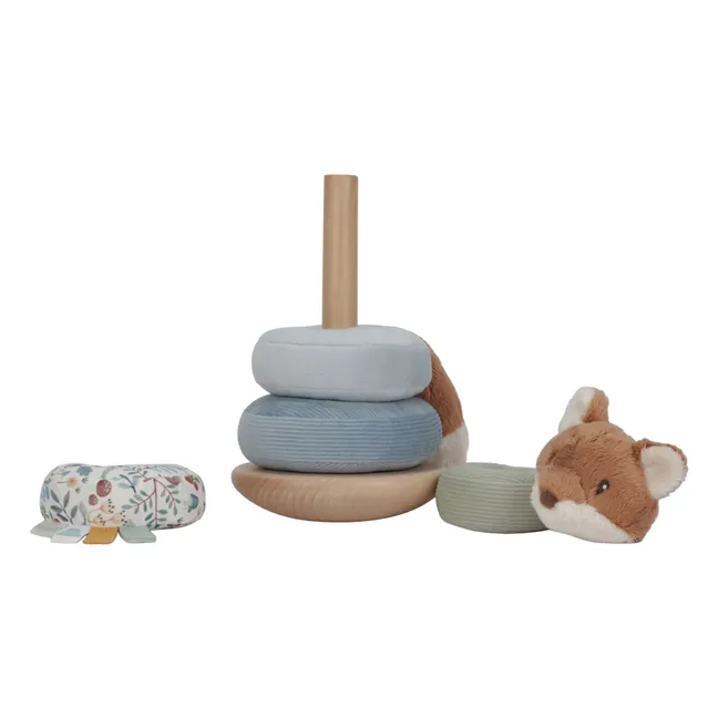 Peluche à empiler Renard FSC - Forest Friends | Bleu