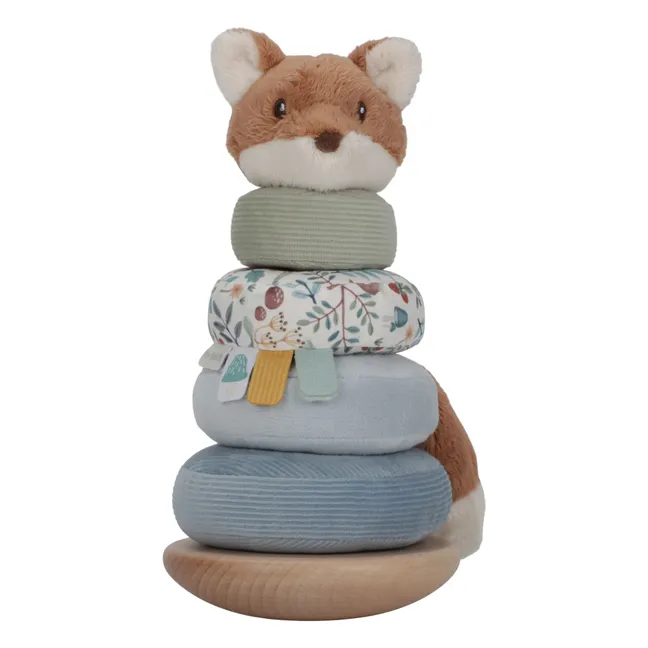 Peluche à empiler Renard FSC - Forest Friends | Bleu