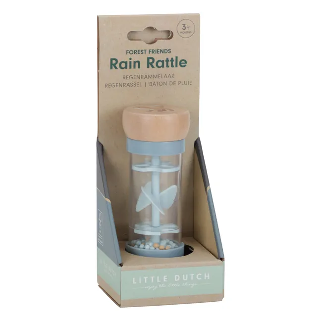 Hochet de pluie en bois FSC - Forest Friends | Bleu