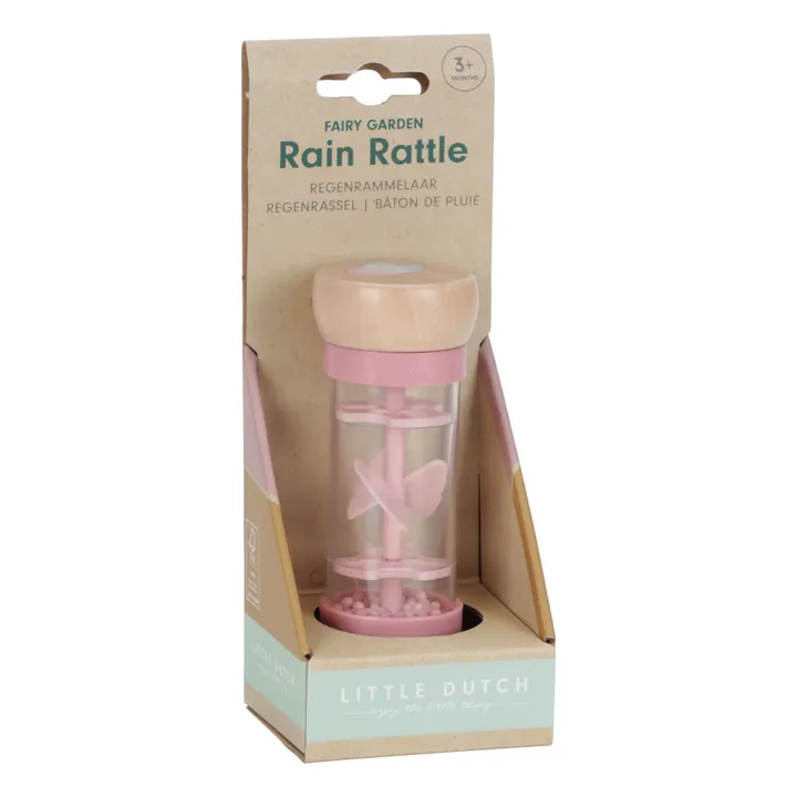Sonajero de lluvia de madera FSC - Jardín de hadas | Rosa- Imagen del producto n°4