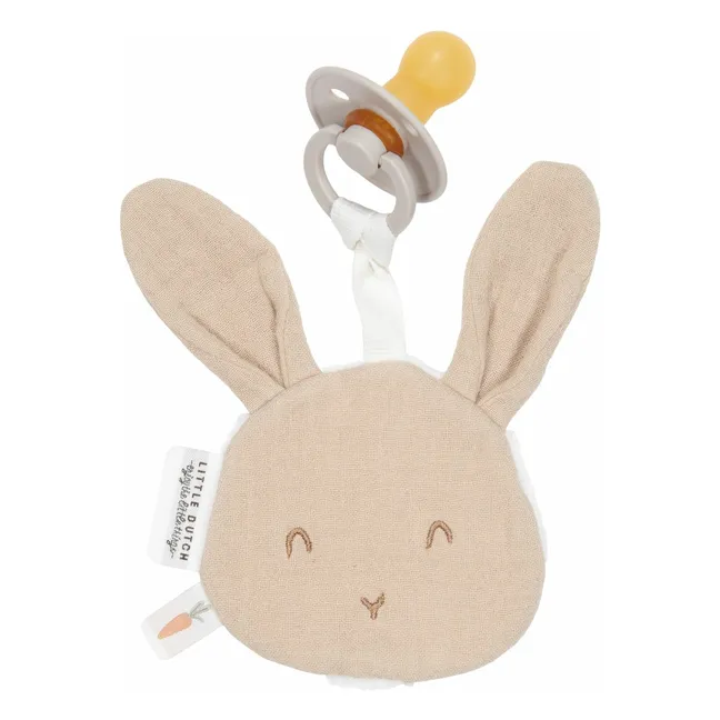 Attache-tétine Lapin | Beige