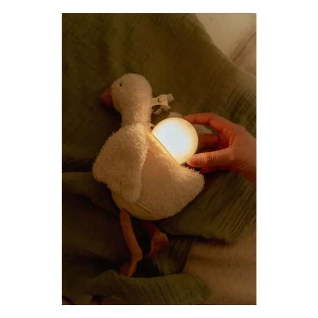 Peluche musicale et lumineuse Oie | Blanc