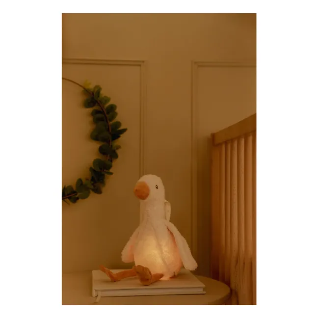 Peluche musicale et lumineuse Oie | Blanc