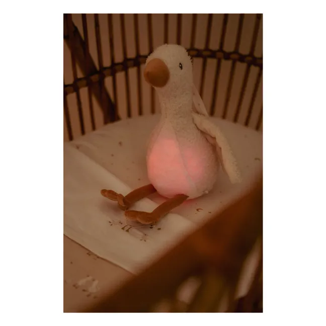 Peluche musicale et lumineuse Oie | Blanc