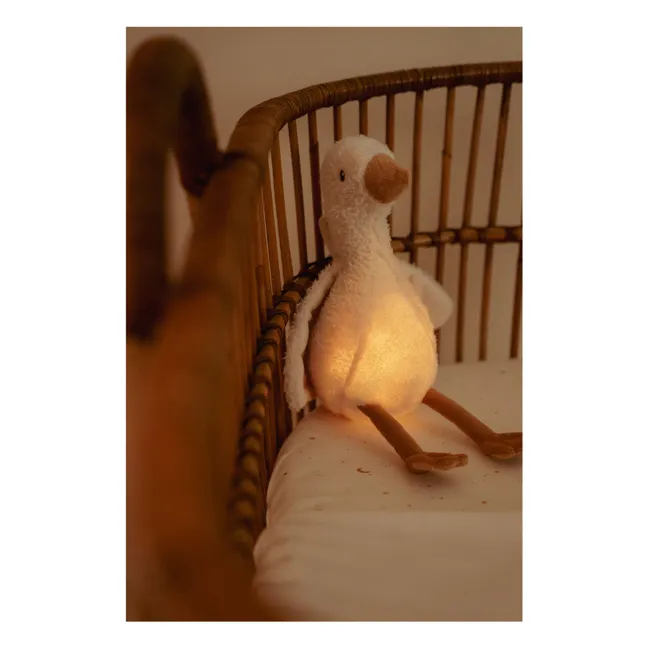 Peluche musicale et lumineuse Oie | Blanc