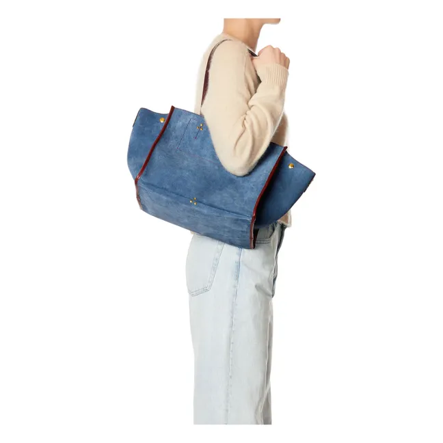 Tote Tasche Léon M Velvet crust | Denim