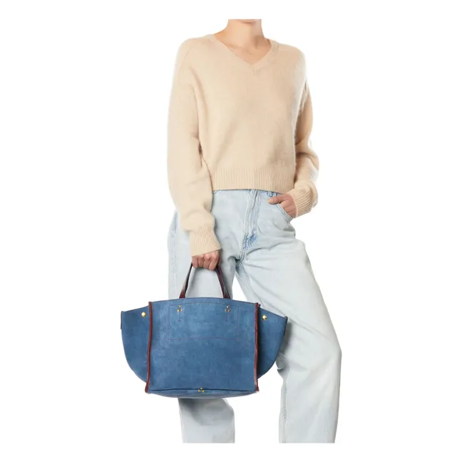 Tote Tasche Léon M Velvet crust | Denim