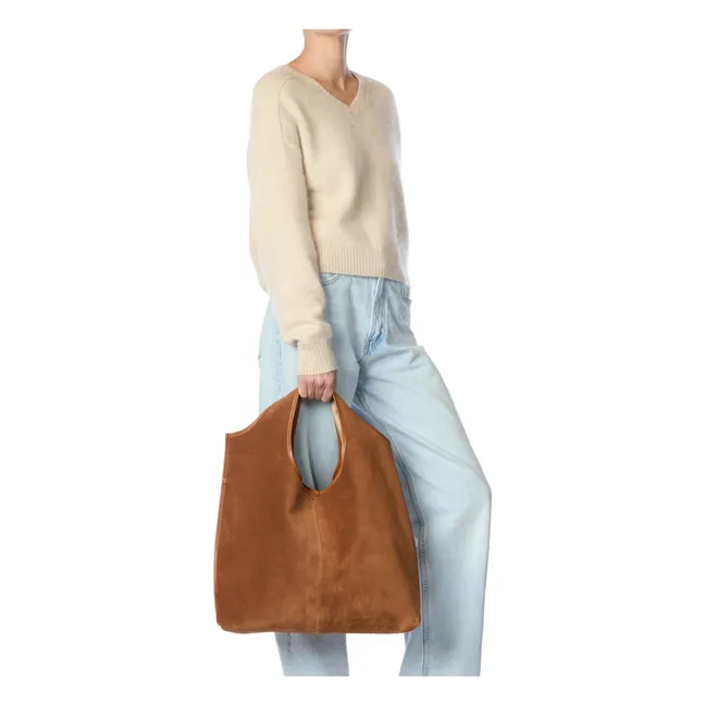 Paco Tote in velluto | Caramello