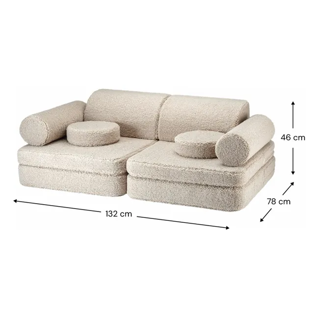 Modular teddy sofa | Beige