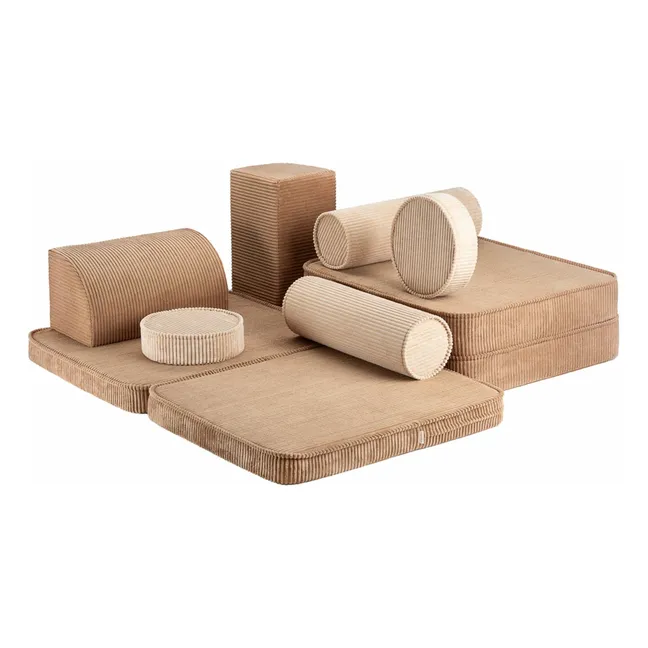 Modular corduroy sofa | Brown