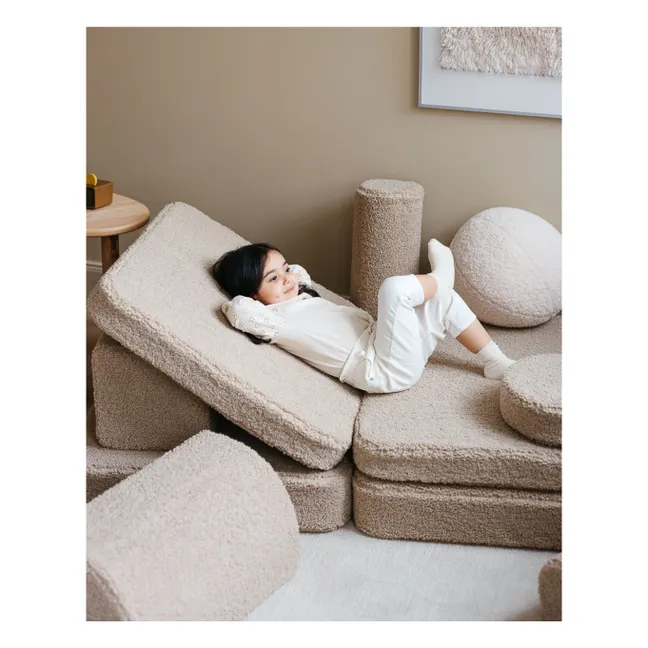 Canapé modulable en teddy | Beige