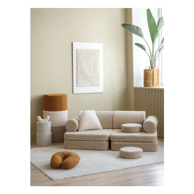 Canapé modulable en teddy | Beige