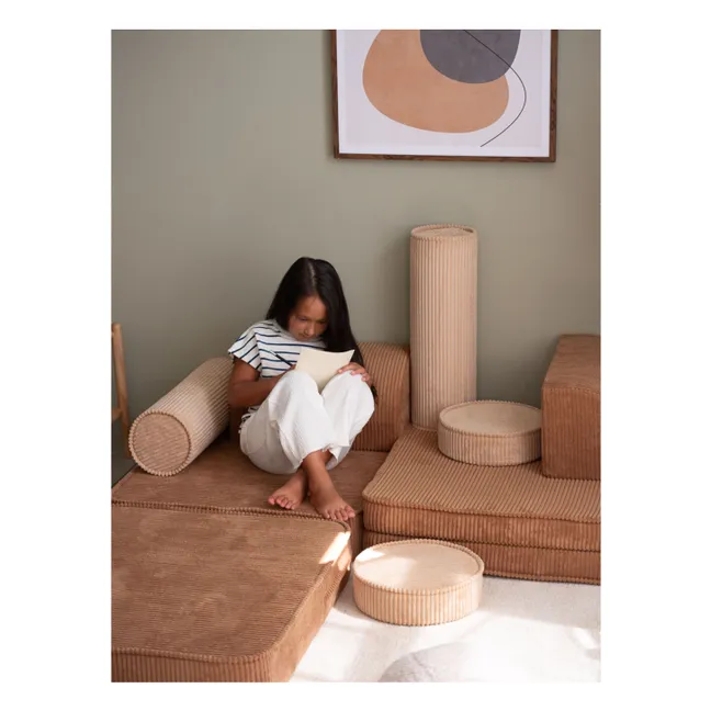 Modular corduroy sofa | Brown