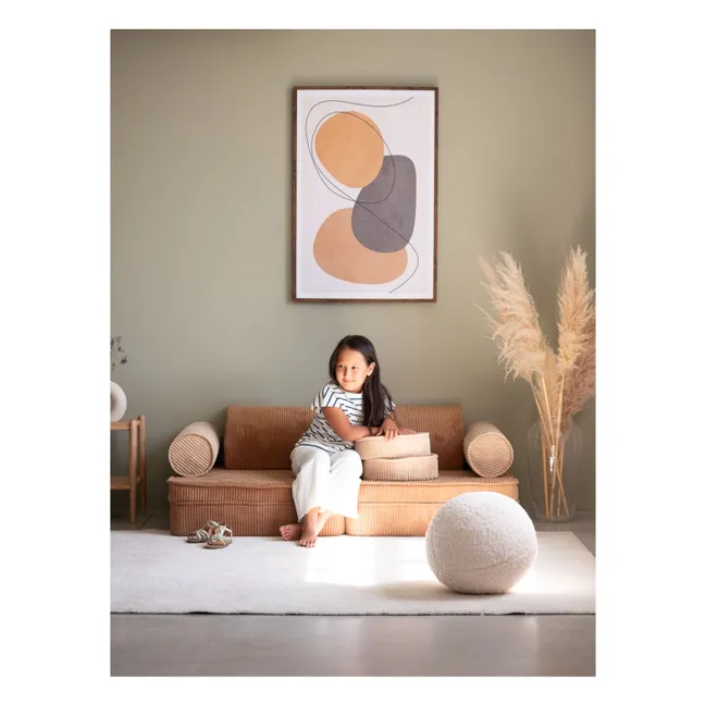 Modular corduroy sofa | Brown